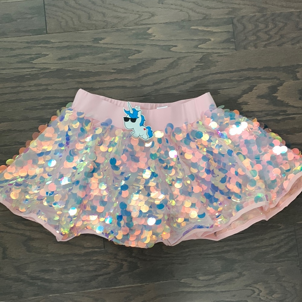 iHeartRaves Party Monster pink sequin skirt size M